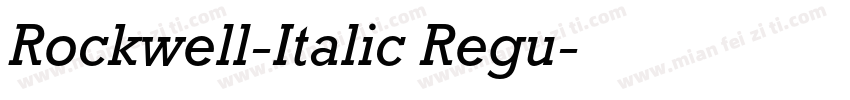 Rockwell-Italic Regu字体转换